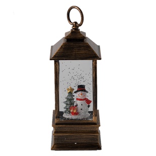 圣诞雪人风灯摆件复古水晶球儿童房音乐盒女孩八音盒儿童生日礼物