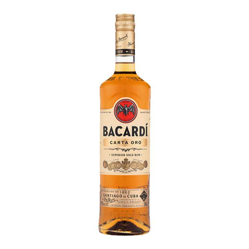 【官方正品】Bacardi百加得金朗姆鸡尾酒洋酒烘培调酒基酒750ml