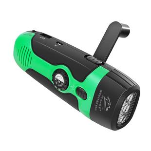 哈拿手摇发电手电筒收音机便携战备应急防灾多功能充电超长照明灯