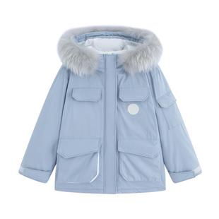 300特大码羽绒服女200斤胖mm冬季宽松短款A版连帽加厚派克服外套