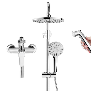 ANNWA安华卫浴花洒套装简易冲澡家用黄铜卫生间淋浴喷枪水龙头