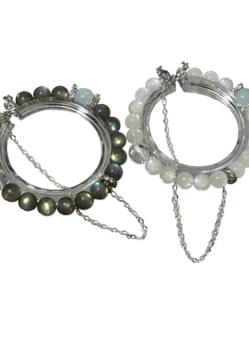 闺蜜二人拉长石月光手链