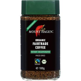 mount hagen低因咖啡无蔗糖脱因孕妇无因速溶美式黑咖啡100g