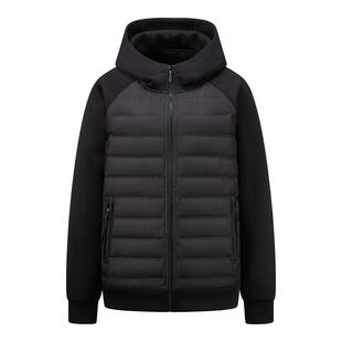 雅鹿轻薄羽绒服男款2026冬季新款青少年运动针织拼接轻便保暖外套