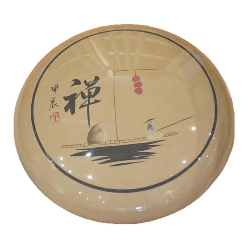 建水紫陶全手工亮光彩填茶饼盒