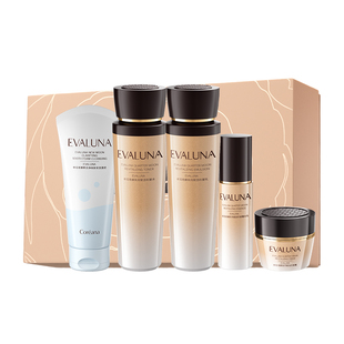 Coreana 依花珞娜弦月赋活抗皱花漾鎏金礼盒抗皱套装官方旗舰正品