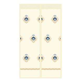 中式亚麻纱防蚊门帘卧室纱门夏季防虫入户门隔断帘磁吸免打孔挂帘