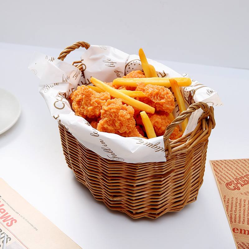 防油一次性食品包装纸三明治汉堡包装纸餐盘垫纸纸烘焙隔油吸油