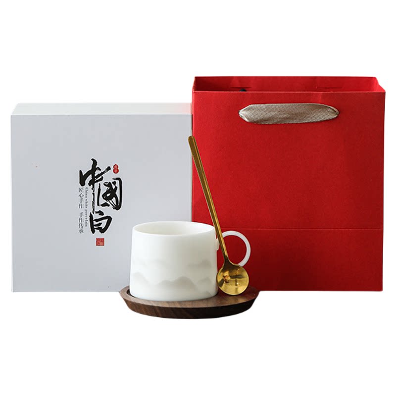 素烧陶瓷拉花咖啡杯新婚礼礼盒