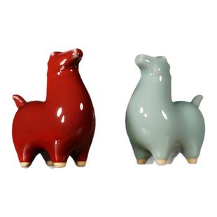 钧瓷唐马摆件陶瓷窑变生肖桌面装饰客厅玄关摆设招财特色乔迁礼物