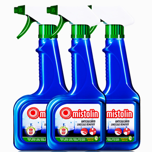 mistolin水垢清洁剂浴室玻璃花洒水龙头除垢地砖不锈钢护理 3瓶装