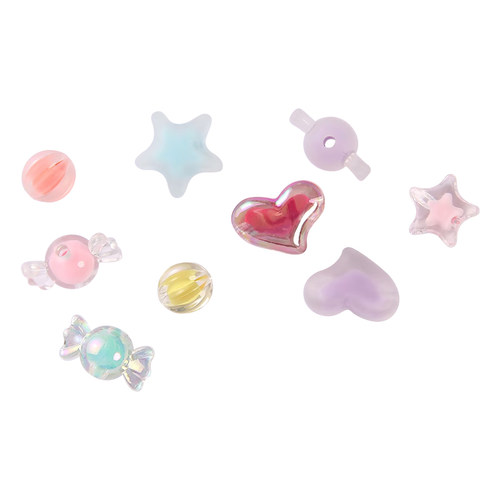 串珠手工diy材料手机链手串饰品配件儿童玩具彩色亚克力珠子散珠