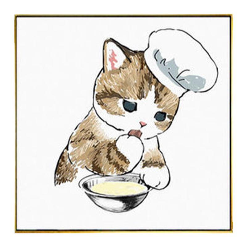 可爱卡通猫咪装饰画宠物医院儿童