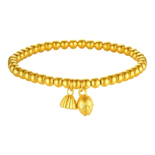 古法传承金包银两世欢手链女转运珠莲蓬荷花爆款手串情侣生日礼物