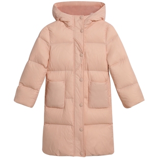 erdosKIDS 儿童羽绒服男童外套女童秋冬新品中长款加厚鹅绒