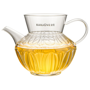 金灶GO-62公道杯玻璃分茶器功夫茶具茶滤公杯茶水分离茶漏茶海