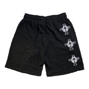 好看不贵超值立体贴布绣花工资运动休闲时尚五分裤男女潮牌十字架