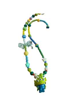 复古可爱三眼仔彩色串珠情侣项链