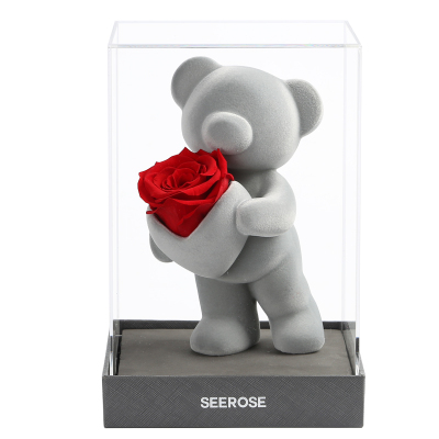 SEEROSE永生花熊兔子摆件