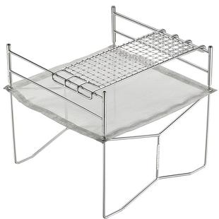 CAMPINGMOON不锈钢索乐焚火台 高低两档可调烤架轻量烽火台烧烤炉