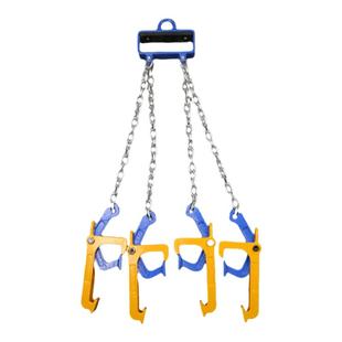 油桶吊钳叉车铁塑两用双链条油桶夹钩子吊具多链条装卸吊夹起重钳