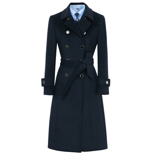 职业毛呢大衣男女同款工装呢子外套银行行政企业单位通勤工作服