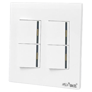 锦迈120型二开四开五开六开六联双控开关 大双排六路开关插座面板