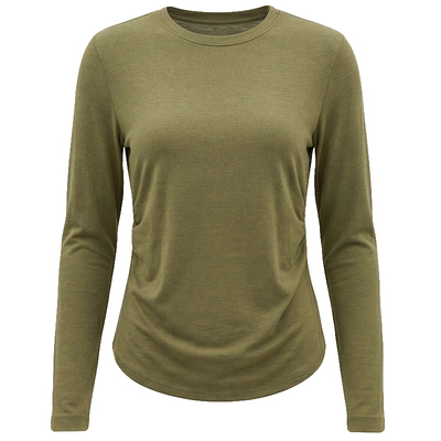 健身女孩莱赛尔羊毛修身瑜伽长袖