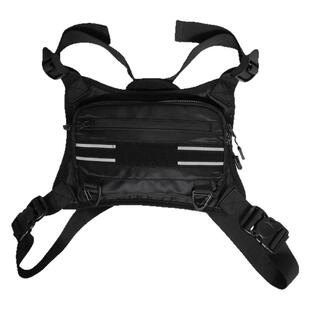 户外出行运动骑行男女款胸包战术机能骑士反光条马甲背心胸前包潮