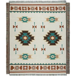 波西米亚毛毯空调盖毯午睡毯民宿搭毯床尾毯巾流苏厚沙发毯子盖布