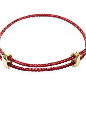 防水细款可以调节转运珠编织皮绳