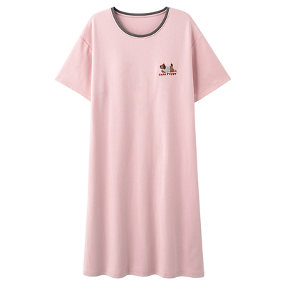 【浪莎】官方正品纯棉短袖睡裙女