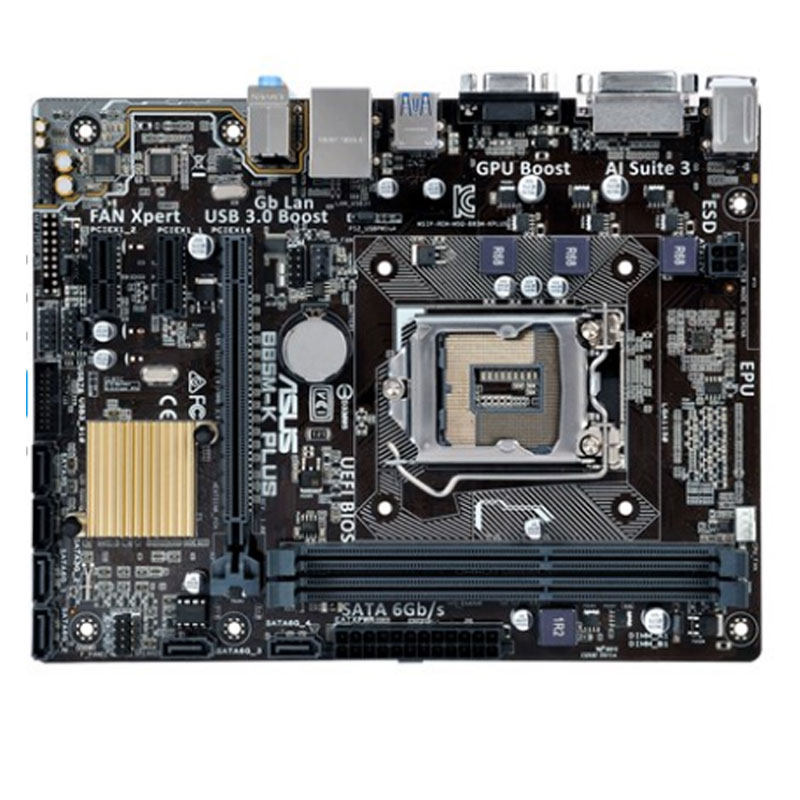 Asus/华硕B85M-F PLUS台式电脑主板1150针I3CPU四核i5 4590套装I7