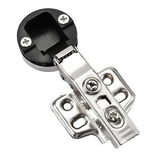 酒柜35杯玻璃门铰链26杯圆头盖合页书柜猫笼子柜门缓冲阻尼全盖展