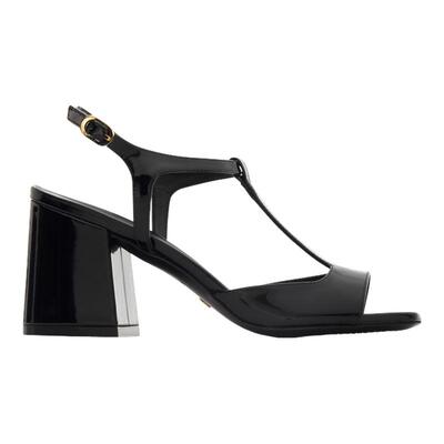 SW FLAREBLOCK T-STRAP SANDAL 方头喇叭形粗高跟T字带凉鞋女