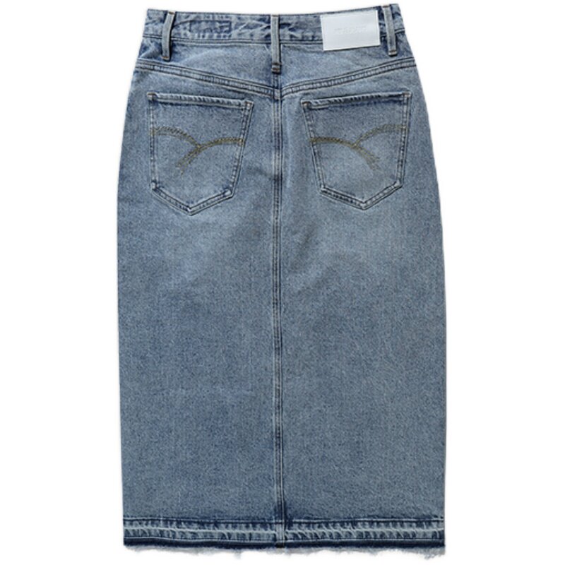 ABLEJEANS七分铅笔裙直筒版型