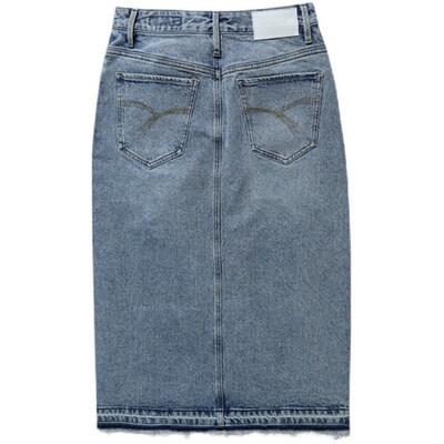 ABLEJEANS七分铅笔裙直筒版型