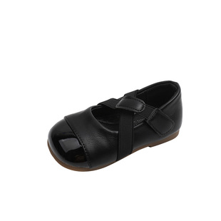 女童软底绑带小皮鞋时尚百搭公主鞋2025秋季新款小女孩防滑单鞋子