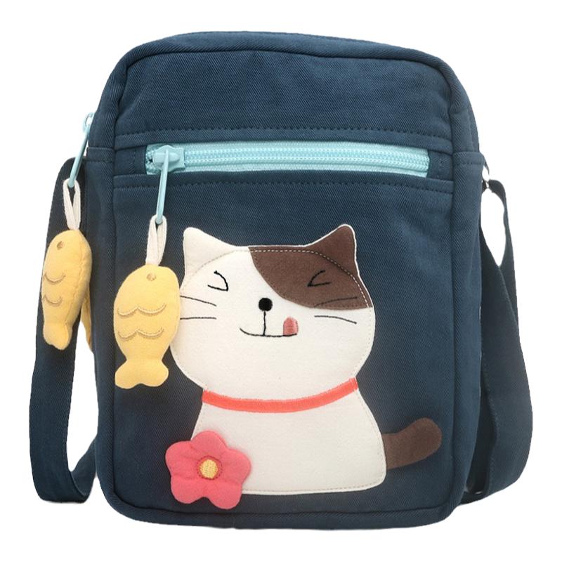 Kine猫卡通小斜跨包休闲单肩女
