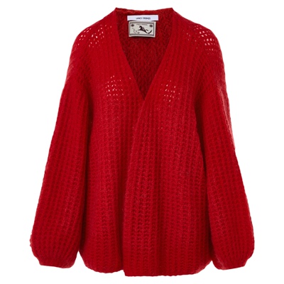 【MONEY HONG】朗姿羊毛镂空肌理感针织毛衣开衫女2026年春季新款