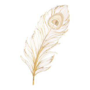 手心里幸运羽毛金属书签镀18K金高档精致高级感古典中国风定制创意文创送老师生日礼物