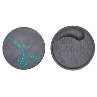 六品堂砚台带盖天然原石端砚安徽歙砚墨碟墨池砚池墨盘墨盒墨条磨墨成人初学者学生毛笔书法用品文房四宝套装