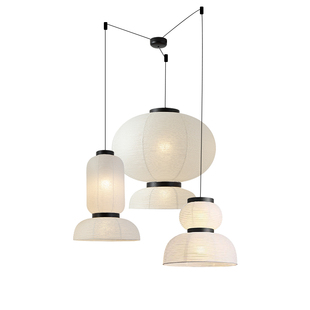 丹麦JH3野口勇日式复古禅意民宿茶室餐厅卧室氛围感宣纸橡木吊灯