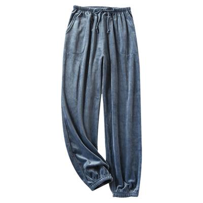 情侣弹力海岛绒收口家居裤