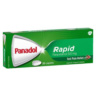 Panadol必理痛进口止疼药扑热息痛喉咙痛药感冒退烧抗病毒止痛药