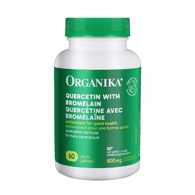 organika加拿大进口槲皮素胶囊菠萝蛋白酶促进吸收养护肺部保健品