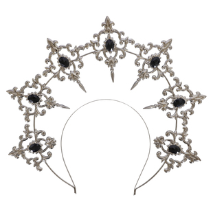 万圣节热卖暗黑头饰lolita圣母光环发箍教堂教皇玫瑰走秀发饰