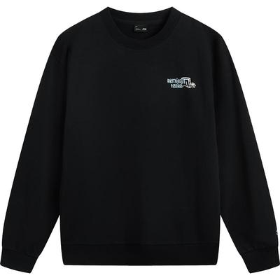 李宁轻户外情侣卫衣印花圆领