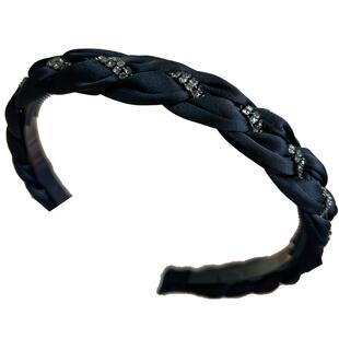 2025新款百搭外出发箍女麻花水钻头箍压发卡发捆头饰发旅带齿发窟