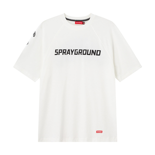 SprayGround鲨鱼嘴字母印花速干凉感短袖T恤上衣男美式潮牌体恤衫